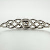 Reverse view showing openwork Celtic pattern and CZ setting from the back