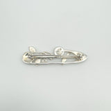 Rear view showing 925 stamp and clasp of sterling silver Celtic brooch