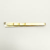 Reverse of vintage tie clip stamped Sterling in gold-plated finish