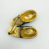 Stamped Suzanne Bjontegard brooch with rolling clasp fitting