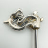 Close-up showing '925' silver hallmark on the underside of the dragon head