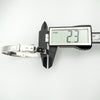 Measuring 2.3mm depth of sterling silver bangle with digital caliper