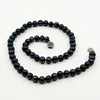 New black freshwater baroque pearl necklace with hand knotted pearls and white gold filled clasp