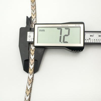 Bracelet width measured at 7.2mm with digital callipers