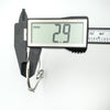 Caliper showing 2.9mm depth of sterling silver CZ bangle