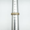 Vermeil cubic zirconia eternity ring shown on ring sizer at UK size K