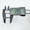Digital calliper showing full earring length of 19.5mm