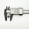 Digital caliper measuring pendant width at 17mm