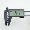 Digital calliper measuring the width of sterling silver gemstone earrings