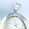 Interior view of vintage silver locket with 925 stamp