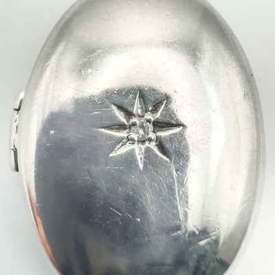 Close up of natural diamond set in starburst design