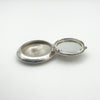 Sterling silver compact pendant with mirror, hinged opening and 925 mark
