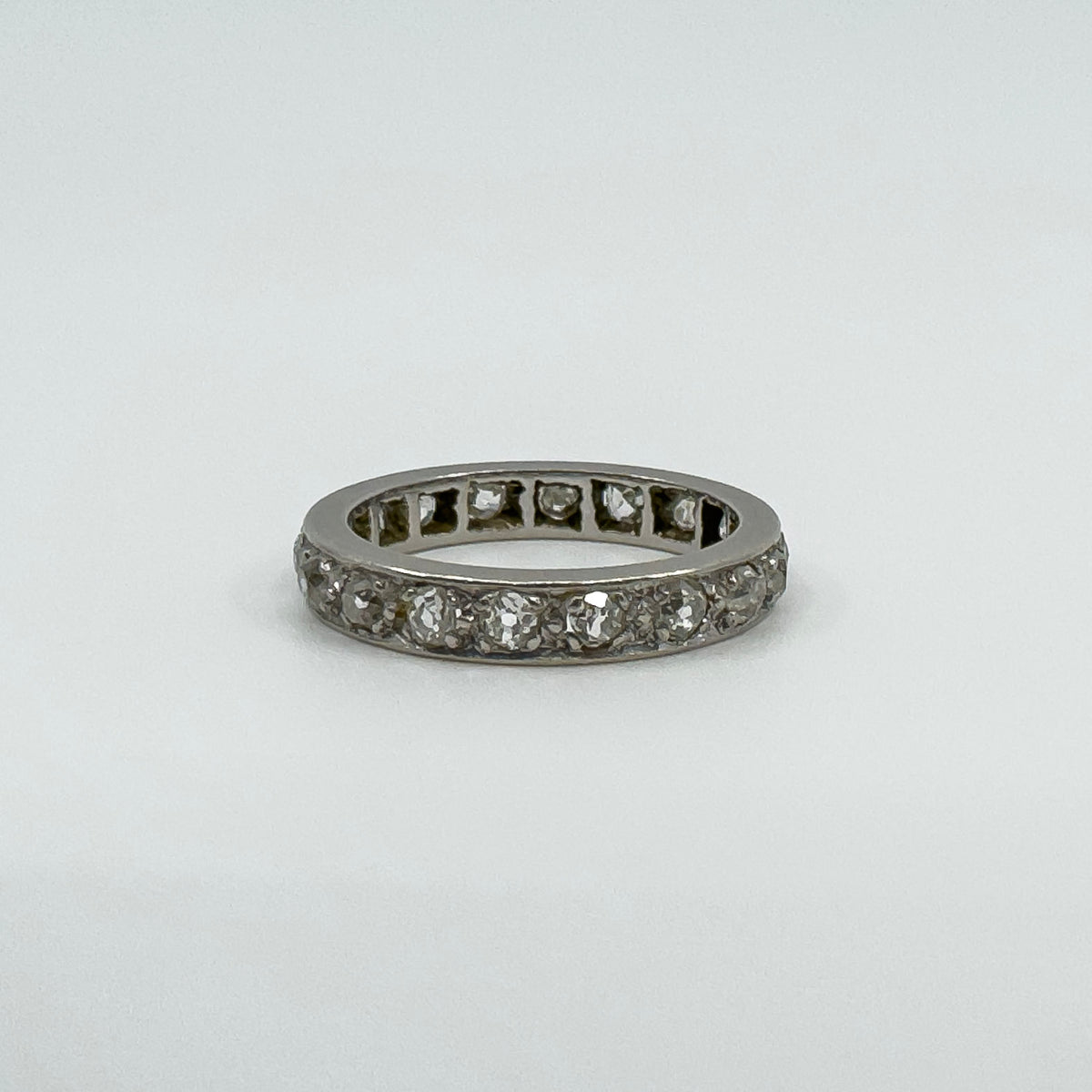 Old cut diamond full eternity band ring