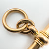 Close-up of double loop with clear gold hallmark on 9ct rose gold pendant