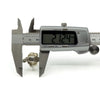 Sterling silver elephant locket ring measured with digital calipers showing approx. 21.24mm head width
