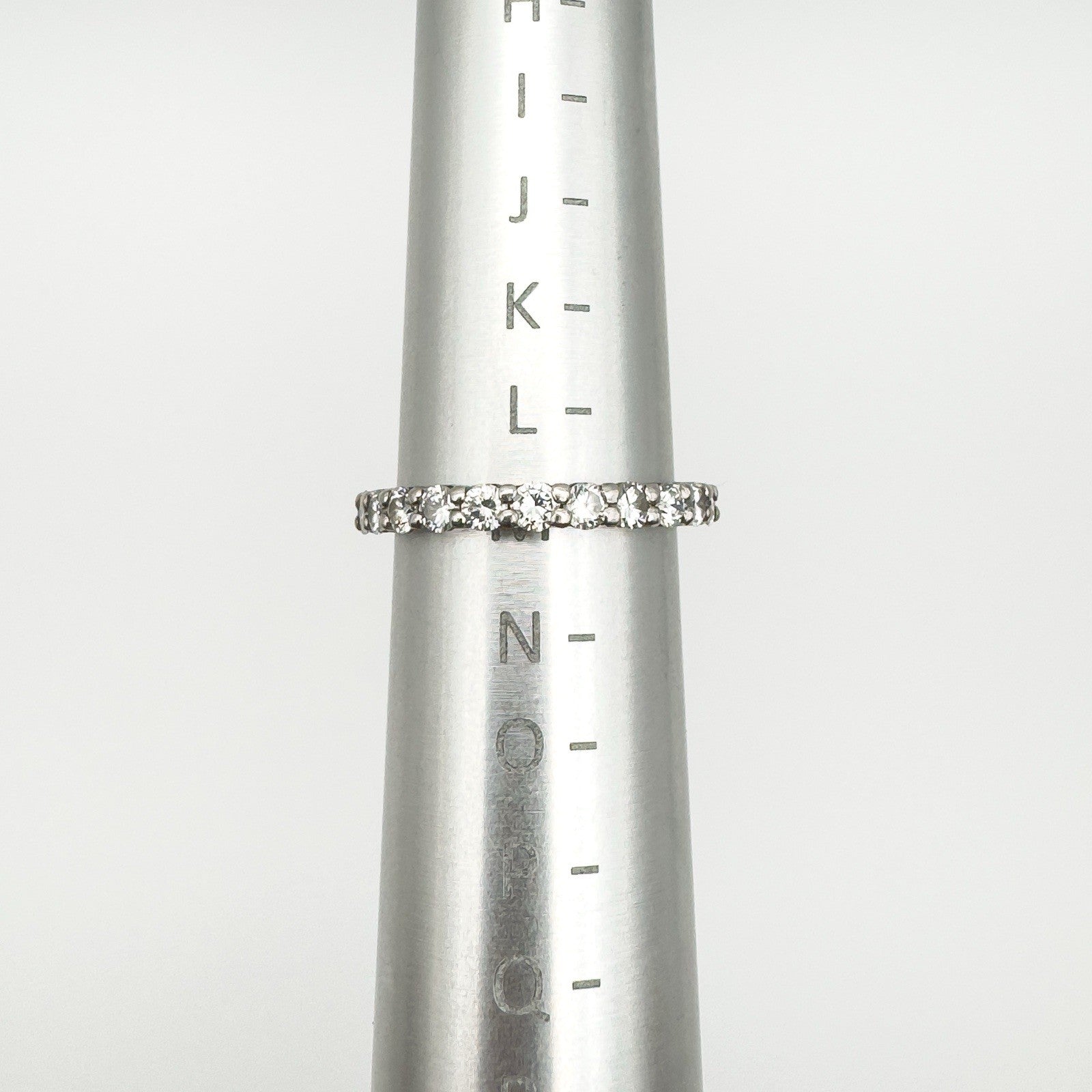 Platinum 1.47ct diamond eternity ring measured as UK ring size M