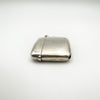 Side view of antique silver vesta case showing its thickness