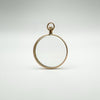 Antique 9ct gold double-sided glass locket pendant with round open design