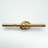 Full view of hallmarks including maker's mark WHWLD on rose gold pendant