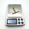 Vintage 9ct gold T-bar pendant weighing approx. 4.10g on digital scale
