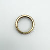 Top view of gold plated sterling silver eternity ring set with CZs