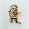 Back view of 9ct gold Sagittarius pendant showing hallmark and textured finish