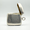 Antique silver vesta case opened to show full Birmingham 1915 hallmarks