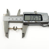 Antique 9ct gold diamond horseshoe bar brooch measured with calipers at approx 33.57mm