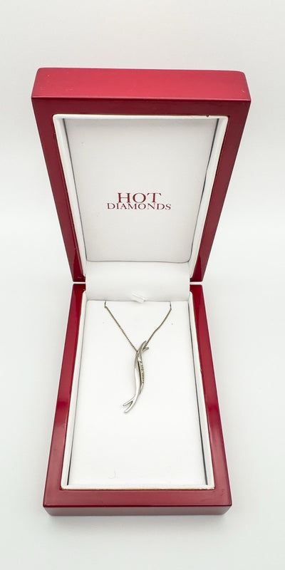 Diamond pendant necklace in original Hot Diamonds presentation box