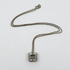 Vintage Kit Heath sterling silver mother of pearl necklace with 18 inch chain laid flat