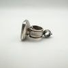 Loop and ridged bail fitting on chunky silver chrysoprase pendant