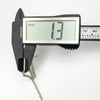Sterling silver bracelet link width measured at 1.3mm