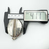 Width of chunky oval silver locket measured at 41.1mm