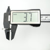 Side view with digital caliper showing earring depth as 3.7mm