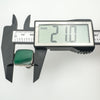 Width of chunky vintage chrysoprase pendant shown as 21mm