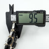 Black onyx bracelet setting measured at approximately 9.5mm deep with digital callipers