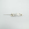 Open rolling clasp on sterling silver Celtic brooch stamped 925