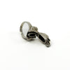 Open sterling silver elephant locket ring showing the small hidden compartment inside