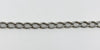 Close up row of chunky oval links on antique sterling silver Albert chain