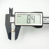Measuring white pearl diameter at 8.4mm with callipers