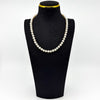 New freshwater pearl necklace shown on display bust with chunky baroque pearls