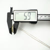Depth of green Connemara pendant shown as 5.9mm using calipers
