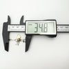 Digital caliper showing pendant length of 34.8mm including clasp