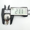 Width of vintage engraved silver perfume pendant measured at 21.1mm