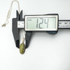 Pendant width measured with calipers showing 12.4mm