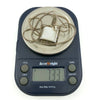 Digital scale showing sterling silver pendant and chain weight at 7.33g.