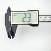 Pendant depth measured at 2.3mm using digital callipers