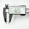 Digital caliper showing horseshoe pendant diameter at 12mm