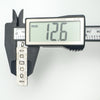 Digital calliper showing sterling silver ingot pendant is 12.6mm wide