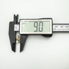 Caliper showing angel pendant width as 9mm